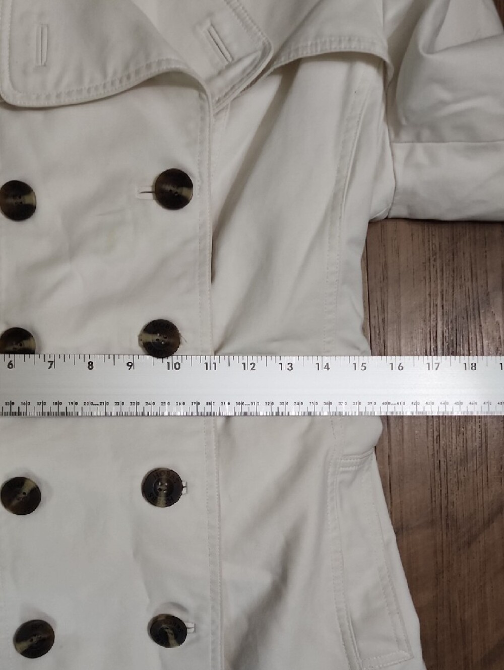 Hobbs London Cream Double Breasted Trench Coat Jacket - Picture 7 of 12